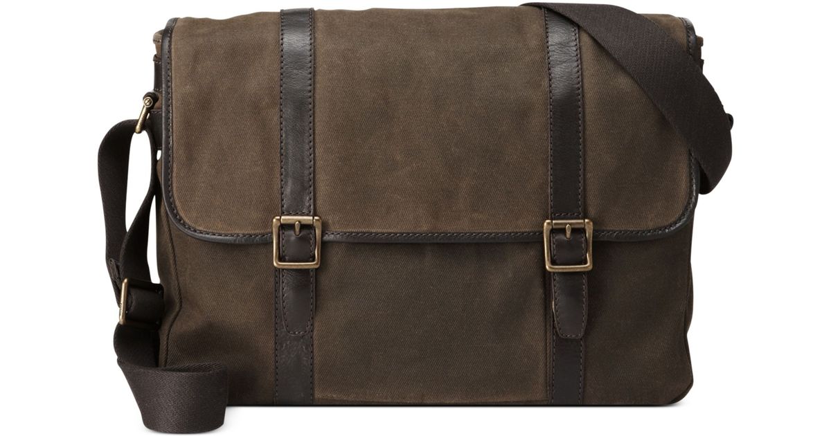 Lyst Fossil Estate Calvary Twill East West Messenger Bag In Lyst Fossil Estate Calvary Twill East West Messenger Bag In Natural For Men