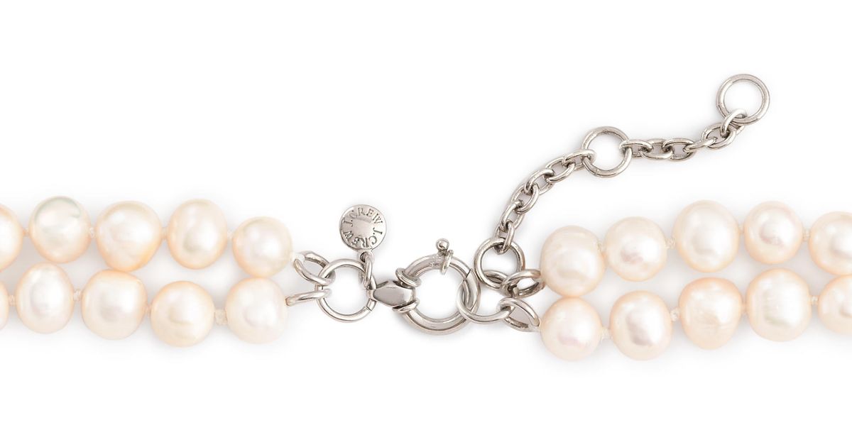 J.crew Freshwater Pearl Double-strand Necklace in White ...
