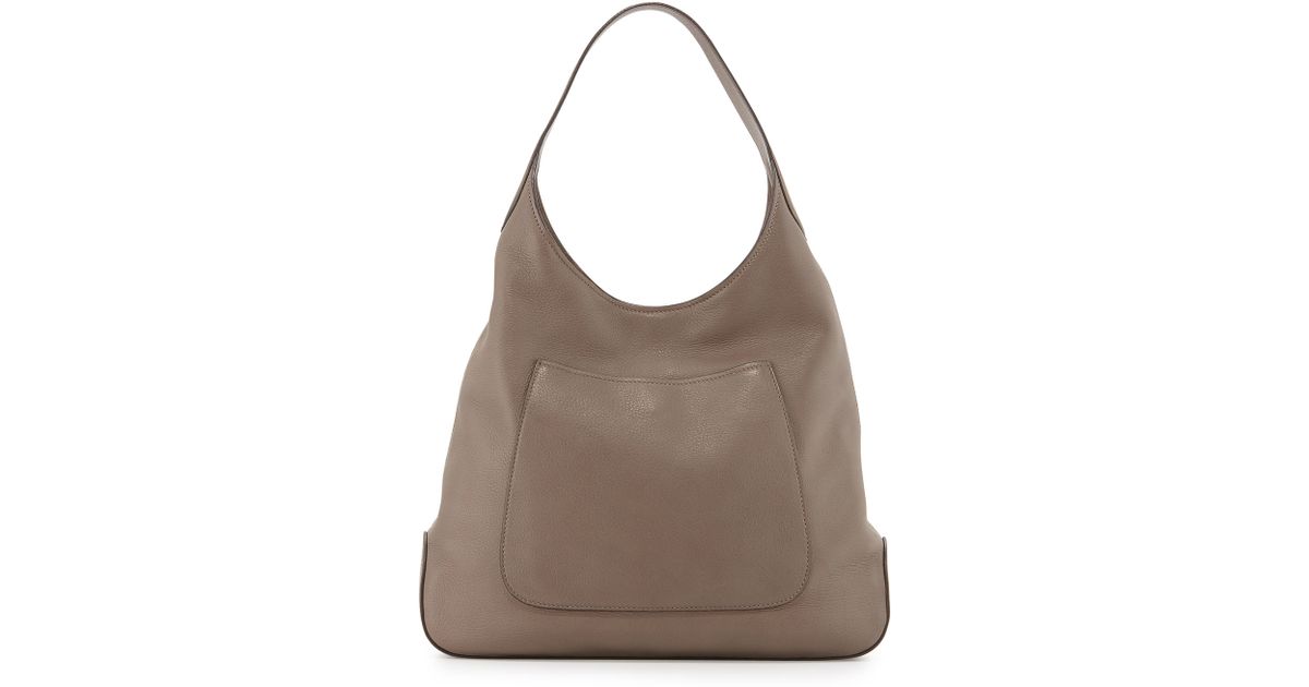 Prada Cervo Pocket Hobo Bag in Gray | Lyst