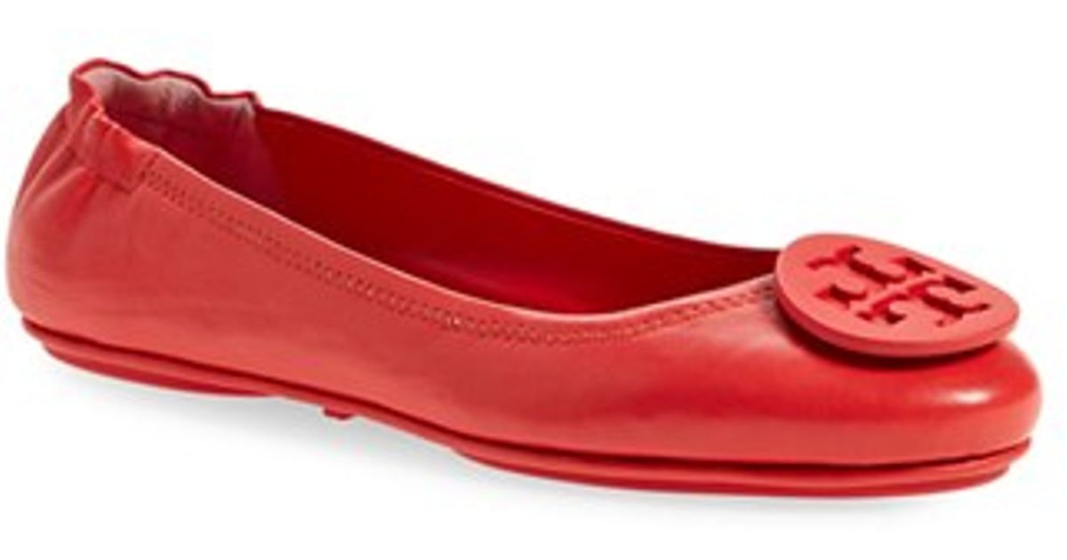 tory burch minnie printed travel ballet flat