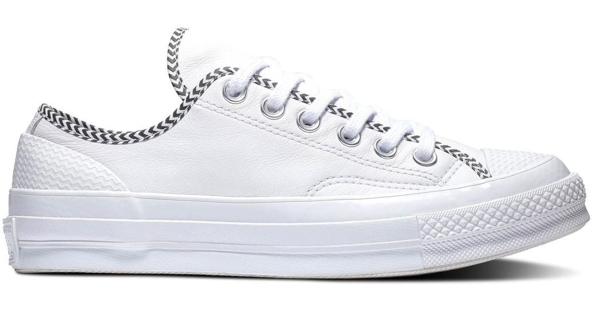 white low top platform converse