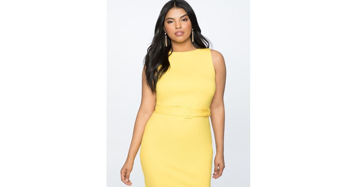 Yellow Belted Dress