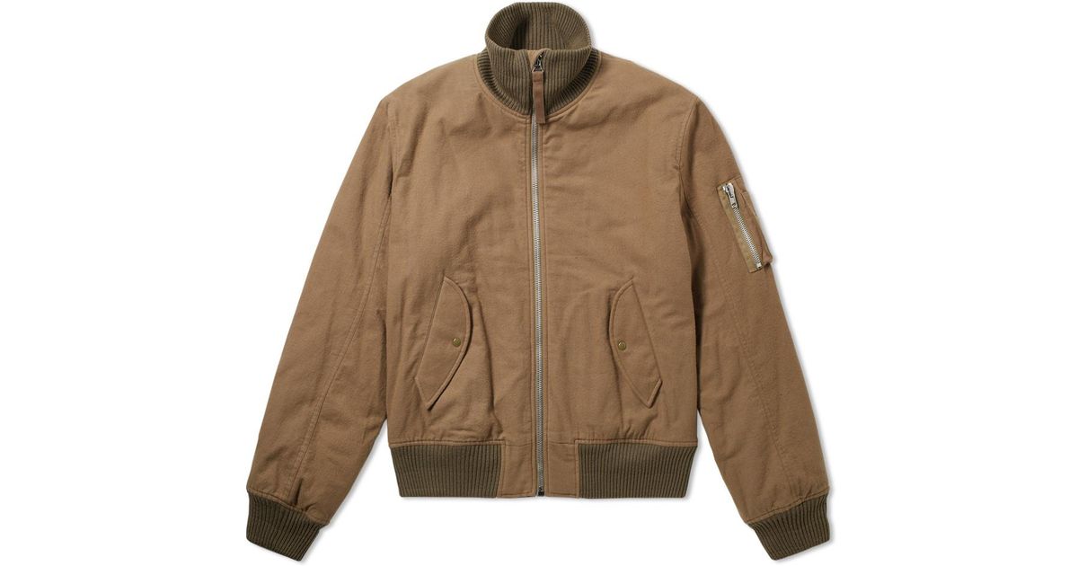 Helmut Lang High Collar Er Jacket In Brown For Men Lyst