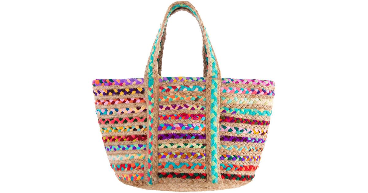 shira woven tote bag