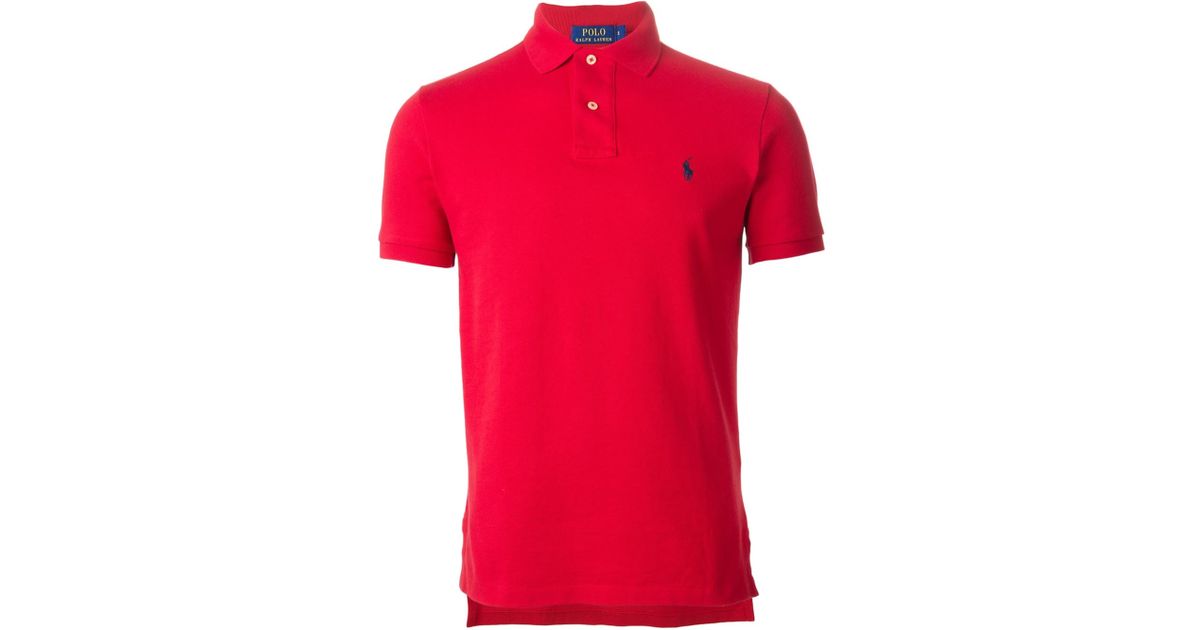 Polo ralph lauren Classic Polo Shirt in Red for Men | Lyst