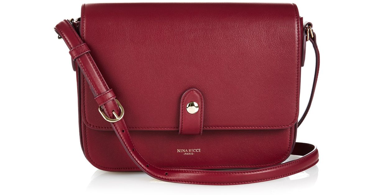 Nina Ricci Hirondelle Leather Cross Body Bag In Red Lyst