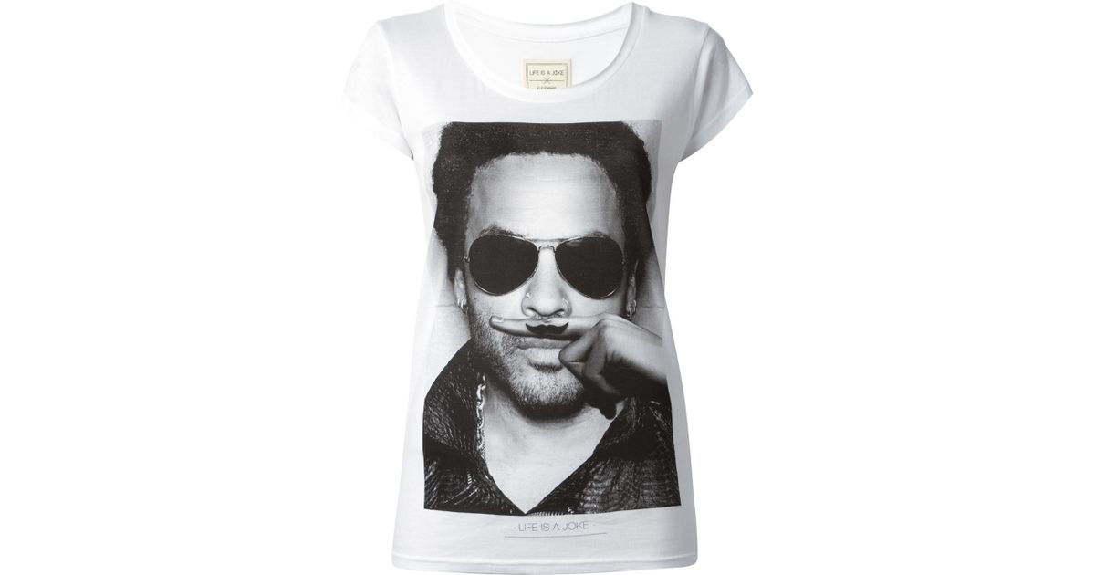 ELEVEN PARIS Lenny Kravitz T-shirt in White - Lyst