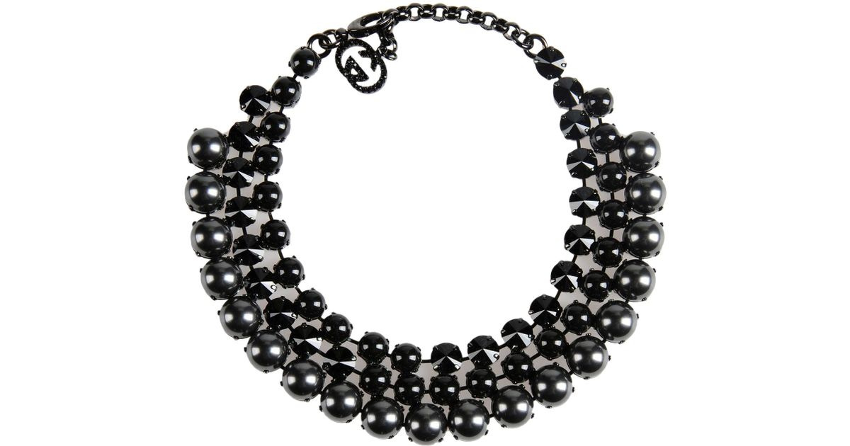Lyst - Gucci Necklace in Black