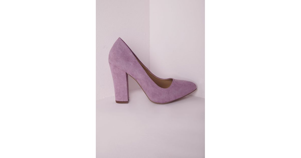 lilac block heel shoes
