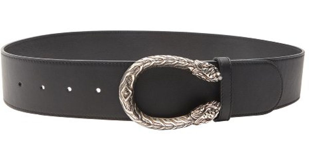 gucci leather belt with tiger head buckle