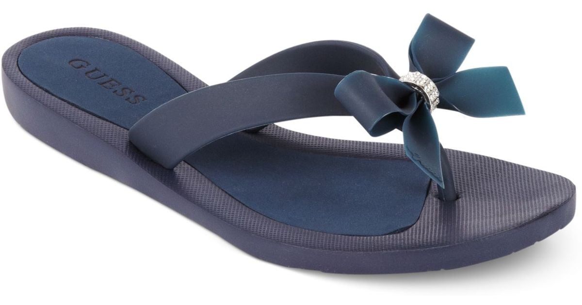 Guess Tutu Bow Flip Flops in Blue (Navy) Save 9 Lyst