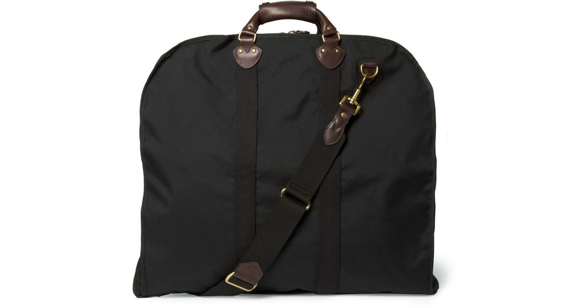 Lyst - J.Crew Leather And Canvas Garment Bag in Black for Men