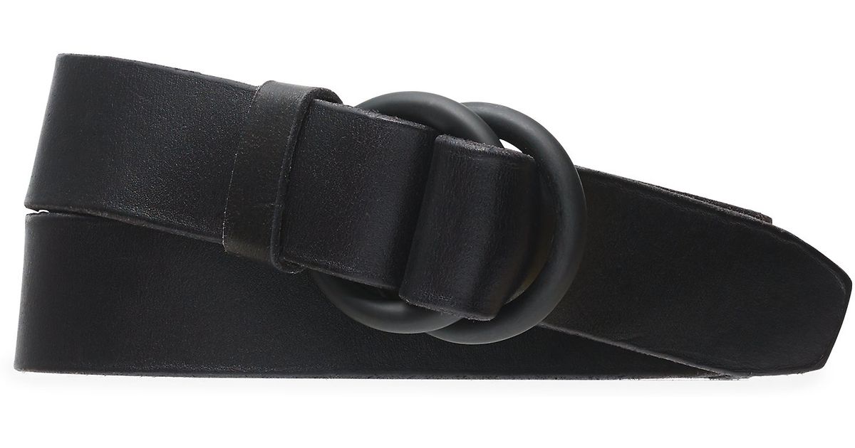 Polo ralph lauren Double-o-ring Leather Belt in Black | Lyst