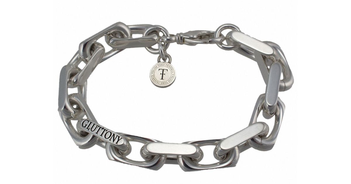 Lyst Theo Fennell Men S Alias Gluttony Temperance Large Link Lyst Theo Fennell Men S Alias Gluttony Temperance Large Link Bracelet In Metallic For