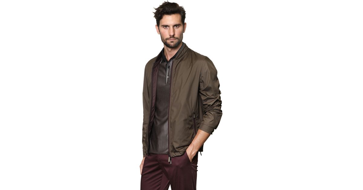 Ermenegildo Zegna Reversible Nylon Jacket In Red For Men Lyst