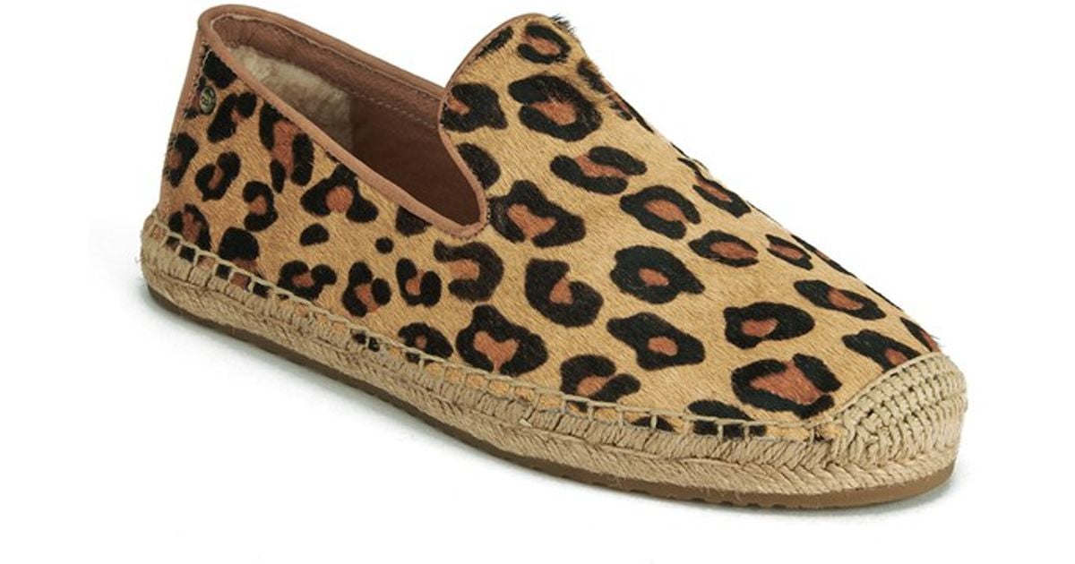 Ugg Women S Sandrinne Calf Hair Leopard Slip On Espadrille Shoes In Ugg Women S Sandrinne Calf Hair Leopard Slip On Espadrille Shoes In Natural Lyst