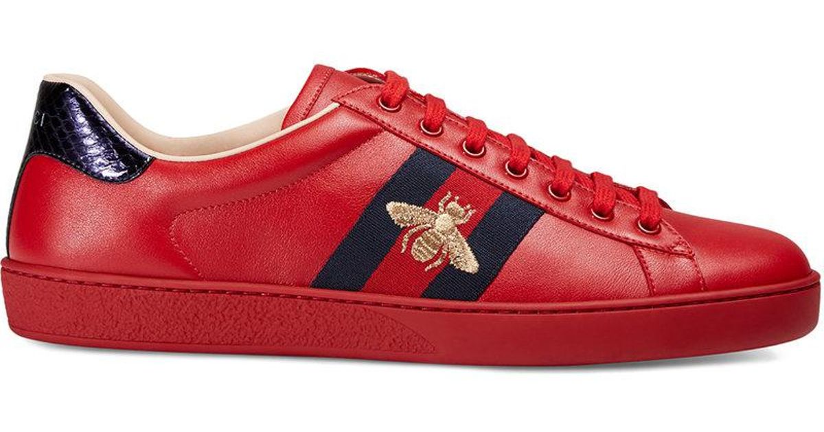 red gucci mens sneakers