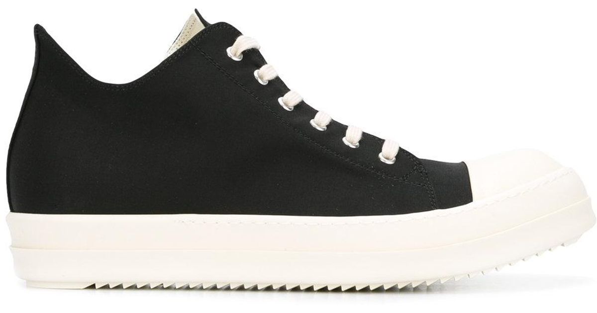 rick owens drkshdw lace up low top sneakers black