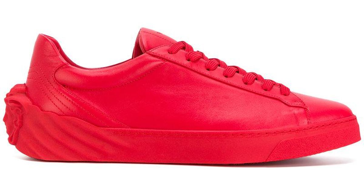 Lyst - Versace 3d Medusa Sneakers in Red for Men