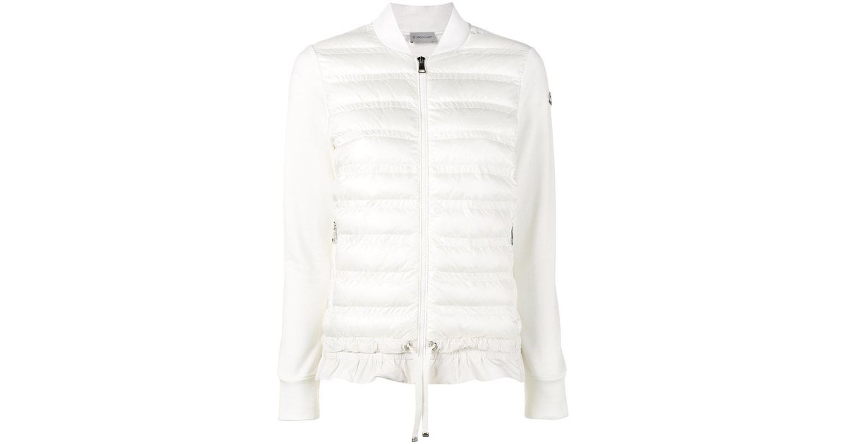Lyst - Moncler Quilted Down Jacket in White