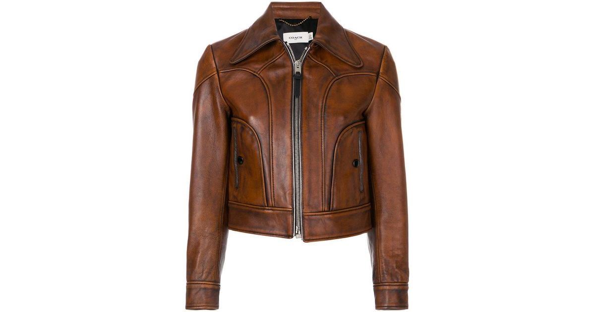 Coach Landscape Jacket In Brown Lyst