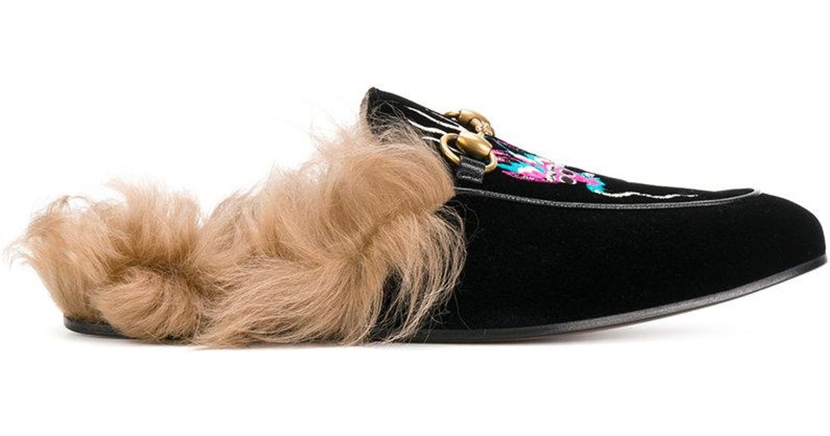 lyst - slippers princetown à dragon brodé gucci pour homme en