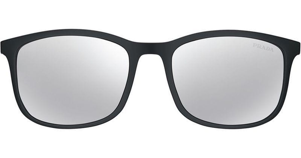 Prada Mirrored Wayfarers In Black For Men Lyst 