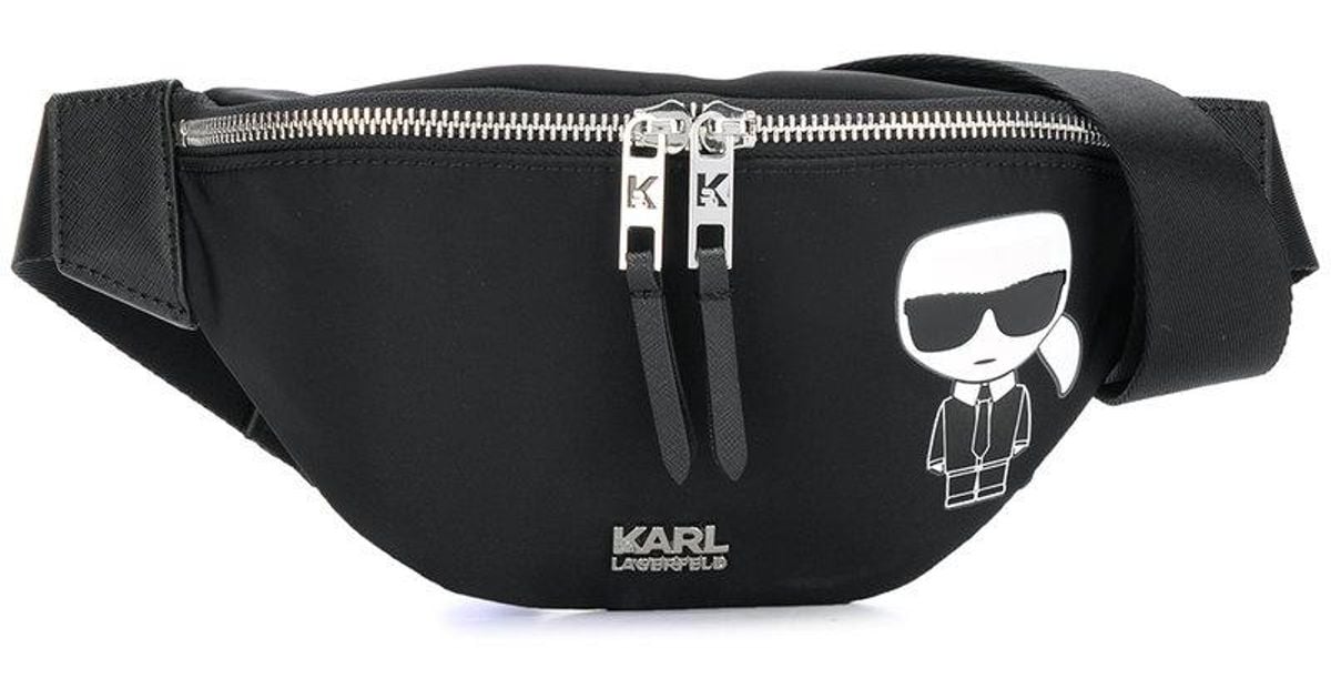 Karl Lagerfeld K/ikonik Belt Bag in Black - Lyst