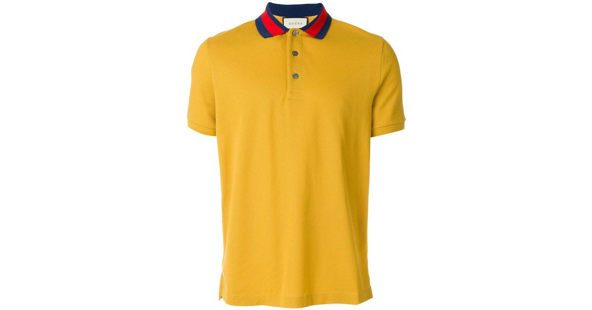 orange gucci polo