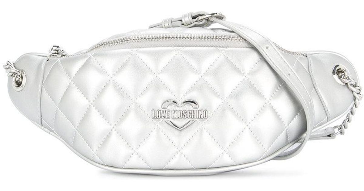 Love Moschino Gray Kidney Crossbody Bag Lyst