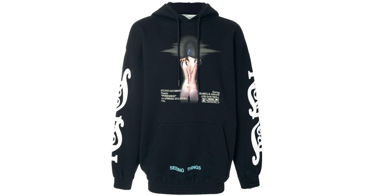 Off-White C/O Virgil Abloh Seeing Things Hoodie in Black for Men - Lyst