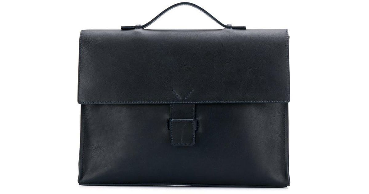 Orciani Panelled Briefcase Bag in Blue for Men - Lyst