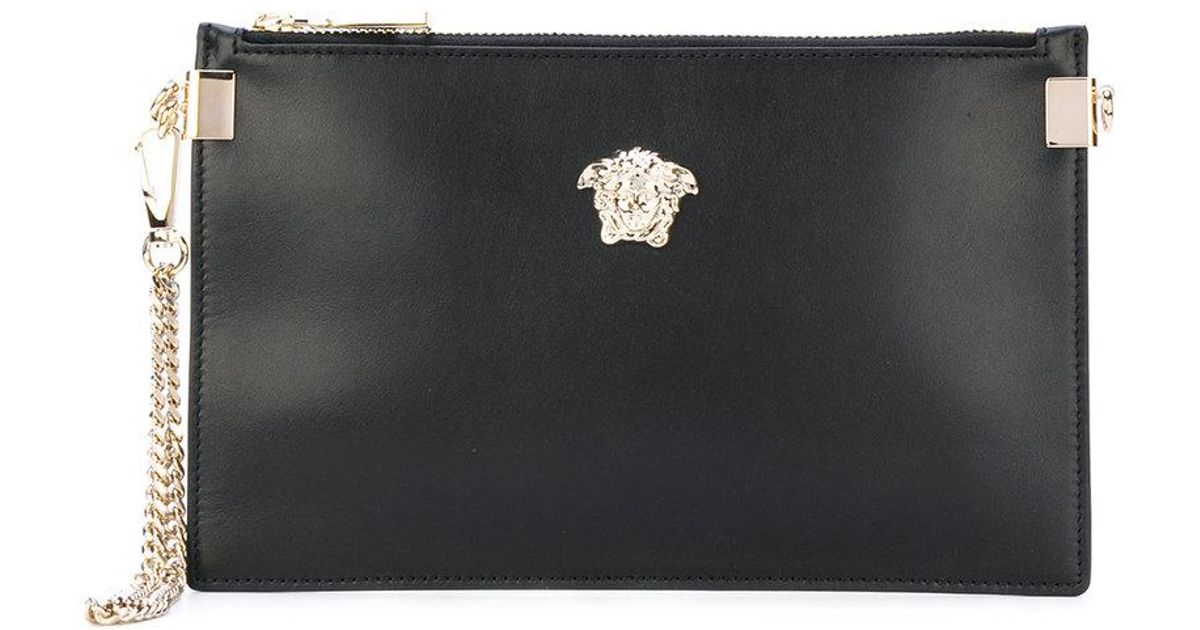 Lyst Versace Medusa Palazzo Clutch Bag In Black