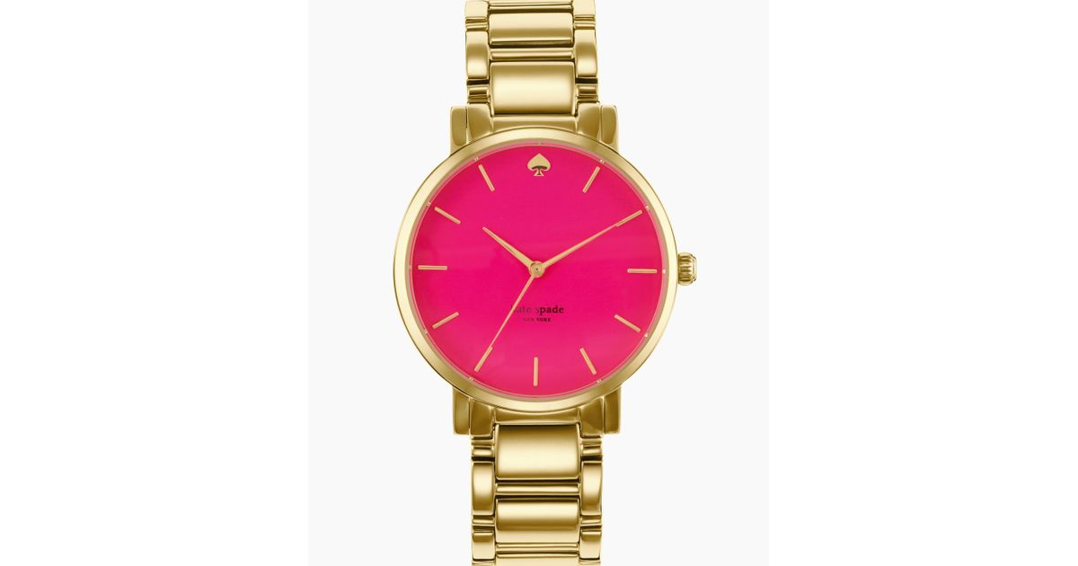 Kate Spade New York Metallic Womens Gramercy Grand Goldtone Bracelet Watch 38mm Lyst Kate Spade New York Metallic Womens Gramercy Grand Goldtone Bracelet Watch 38mm Lyst