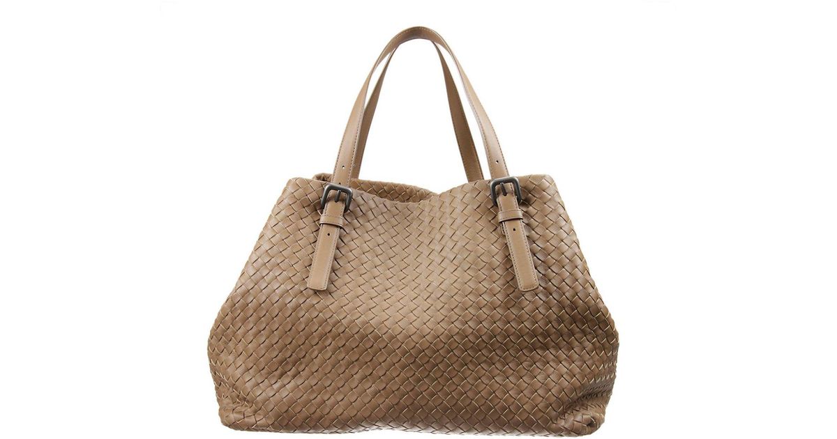 Lyst - Bottega Veneta Large 'A' Shape Tote Bag in Brown - Save 9%
