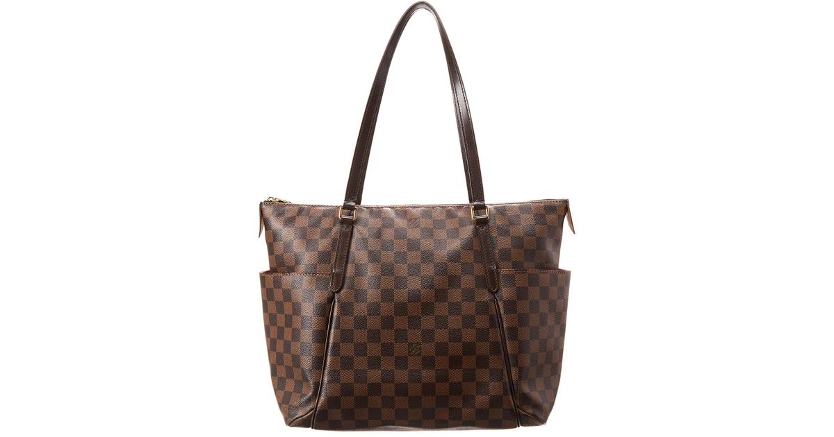 Lyst - Louis Vuitton Damier Ebene Canvas Totally Mm Nm in Brown