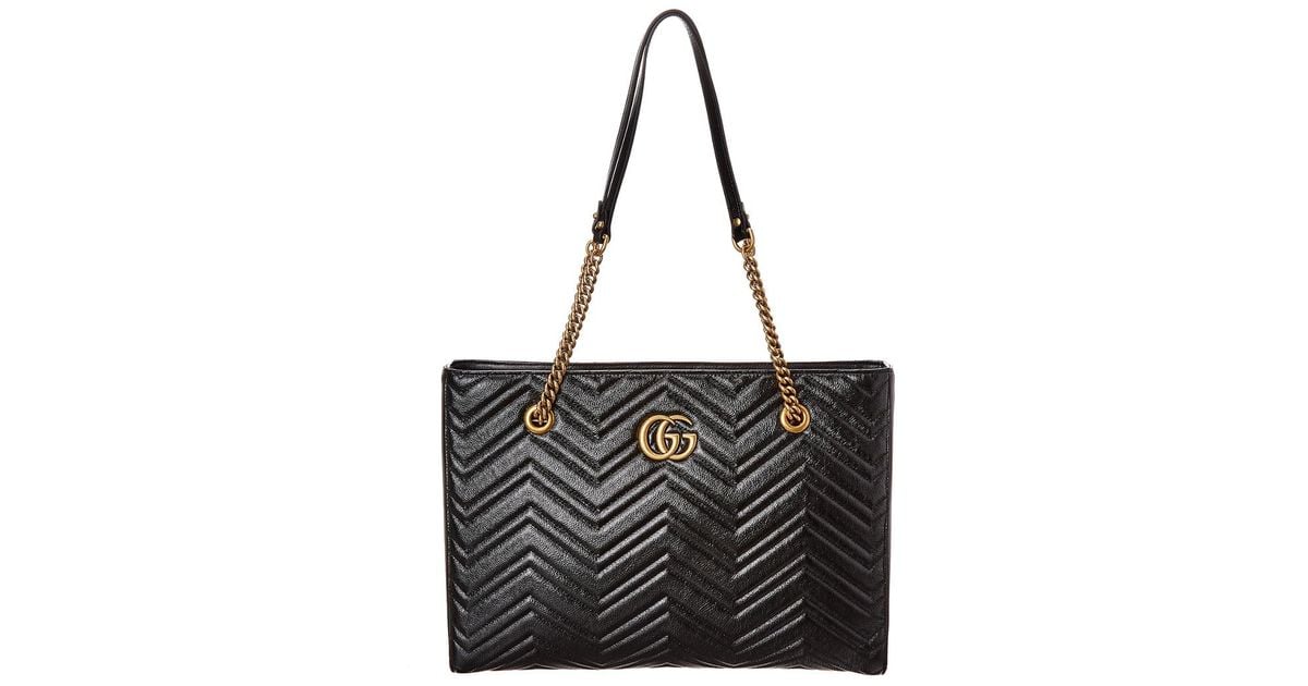 Gucci GG Marmont Medium Matelasse Leather Tote In Black Lyst gucci-gg-marmont-medium-matelasse-leather-tote-in-black-lyst