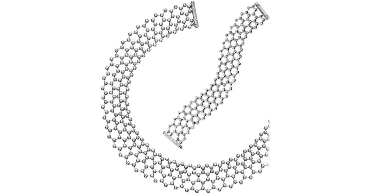 Lyst Cartier 18k 24 70 Ct Tw Diamond Bracelet Necklace Lyst Cartier 18k 24 70 Ct Tw Diamond Bracelet Necklace Set In Metallic