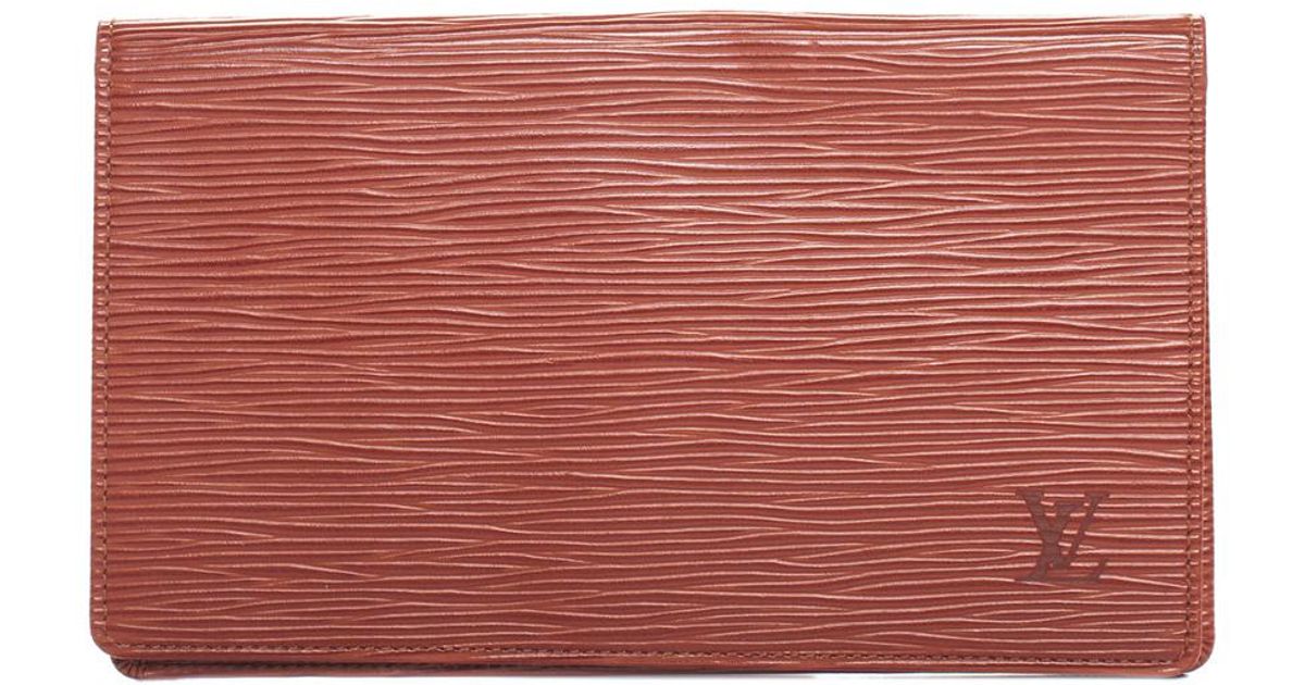 Lyst - Louis Vuitton Brown Epi Leather Pocket Organizer in Red