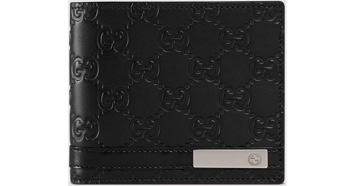 Gucci Signature Wallet With Id Window in Black for Men - Lyst