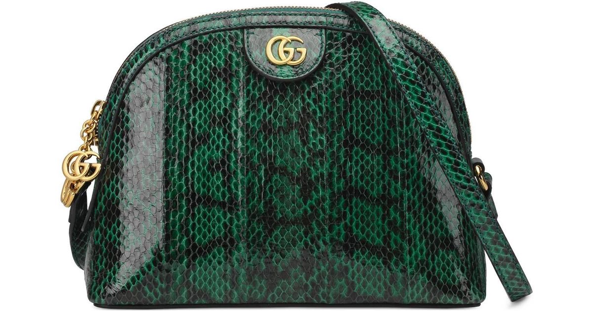 green snakeskin gucci bag