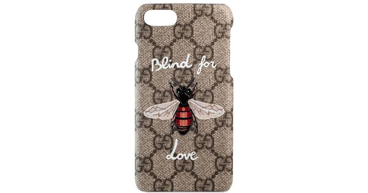 Gucci Brown Iphone 7 Case With Bee