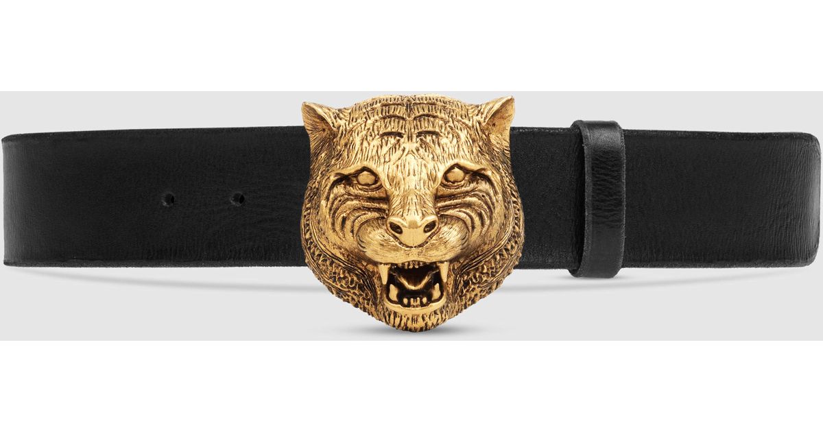lion gucci belt