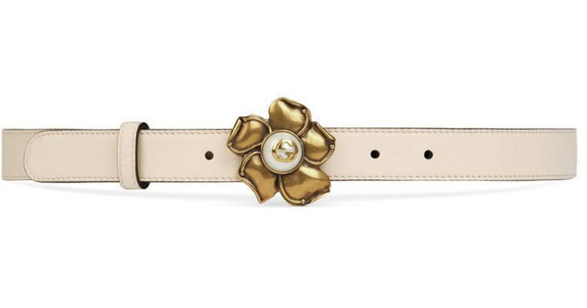 flower gucci belt