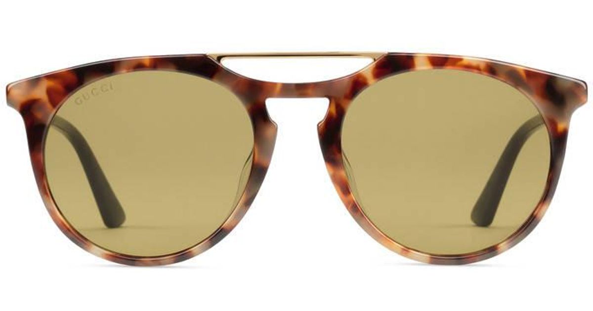 gucci round frame sunglasses