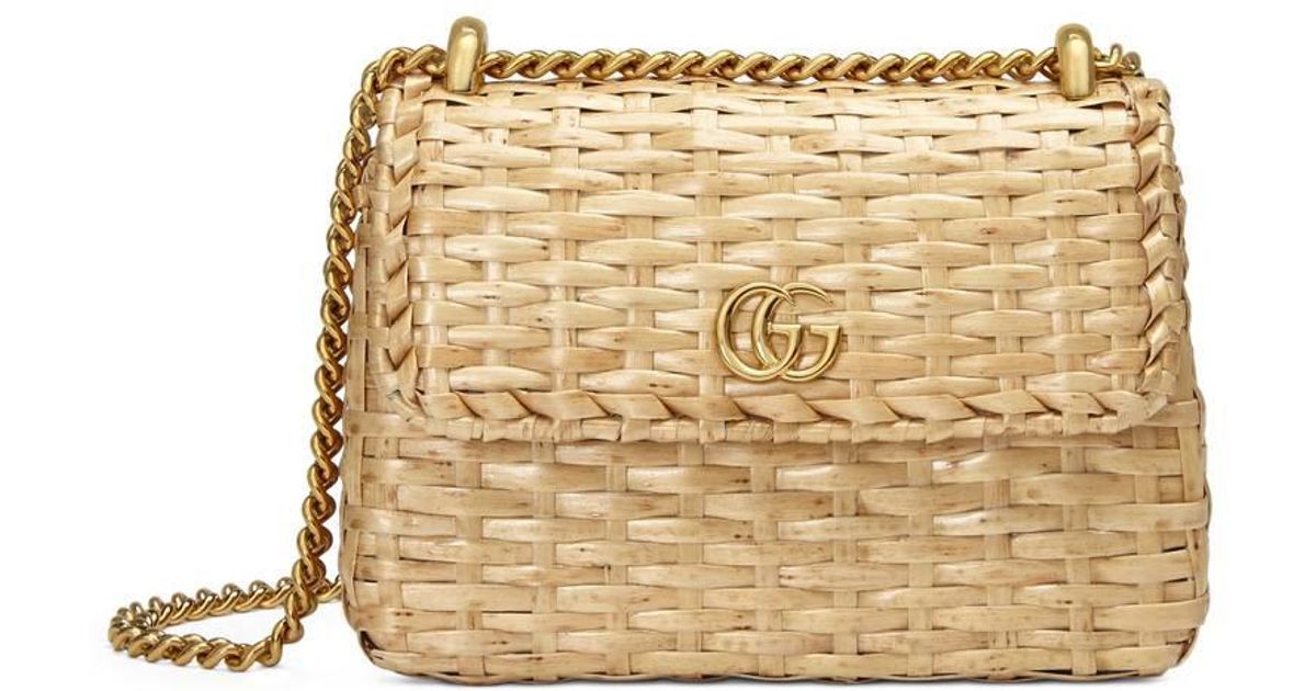 gucci wicker basket bag