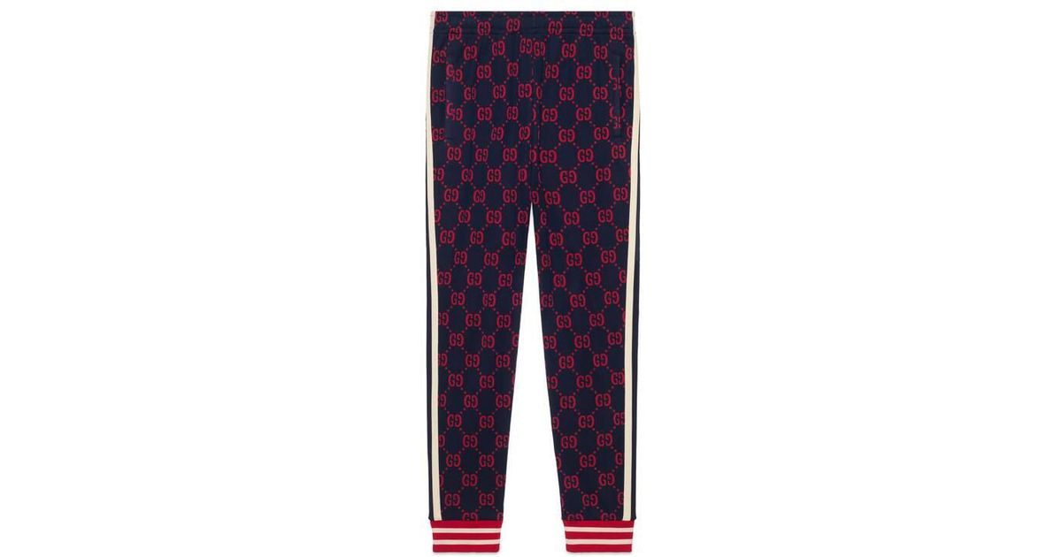 gucci gg jacquard jogging pants