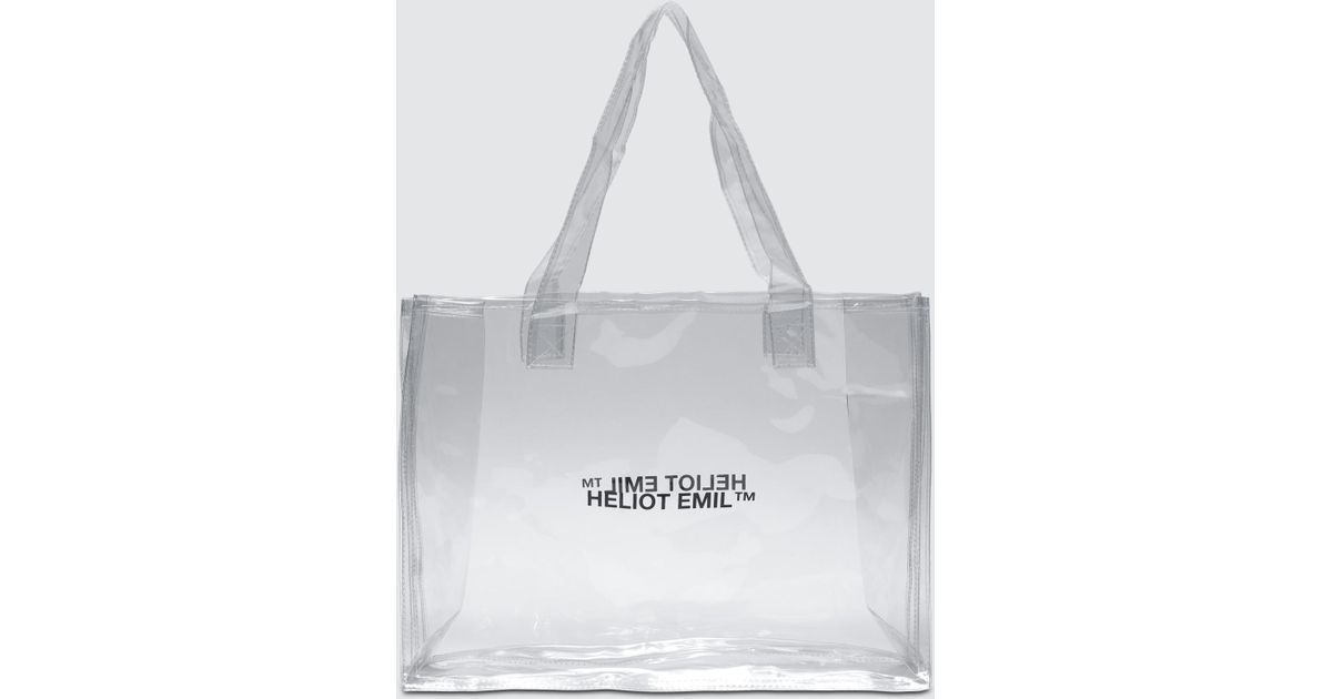 Heliot Emil White Transpa Tote Bag For Men