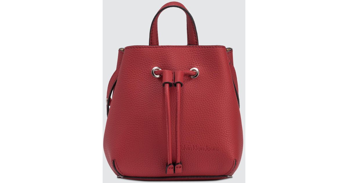 Calvin Klein Jeans Studio Bucket Bag In Red Lyst