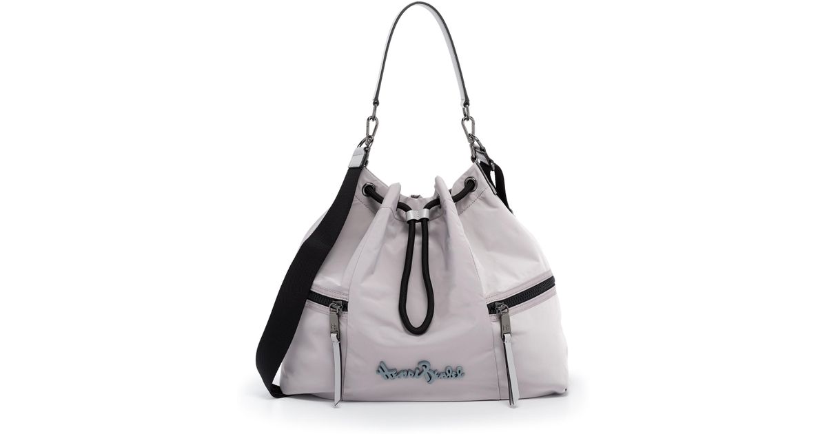 Lyst Henri Bendel Studio Nylon Drawstring Bag In Gray